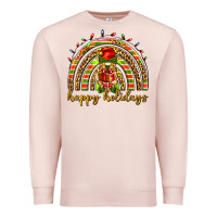 Pale Pink Happy holidays elf gnome Premium Sweatshirt - NancyCooperArtShop