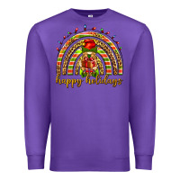 Purple Happy holidays elf gnome Premium Sweatshirt - NancyCooperArtShop