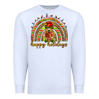 White Happy holidays elf gnome Premium Sweatshirt - NancyCooperArtShop