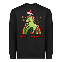 Black merry christmas unicorn Heavyweight Sweatshirt - FaDigitalArtStudio