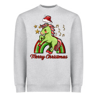 Heather Grey merry christmas unicorn Heavyweight Sweatshirt - FaDigitalArtStudio