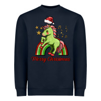 Navy merry christmas unicorn Heavyweight Sweatshirt - FaDigitalArtStudio