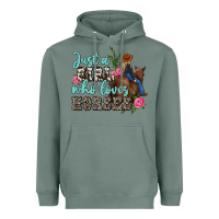 Sage just a girl who loves horses Heavyweight Hoodie - MaliasSmallBusiness