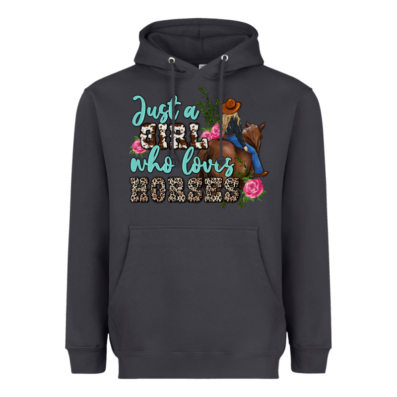 Just A Girl Who Loves Horses Heavyweight Hoodie by MaliasSmallBusiness | Teevron