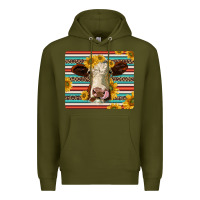 Army Green serape leopard hereford cattle mousepad Premium Hoodie - Jasminsmagicworld