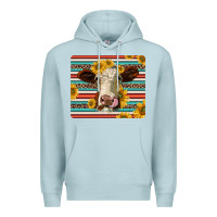 Blue Mist serape leopard hereford cattle mousepad Premium Hoodie - Jasminsmagicworld