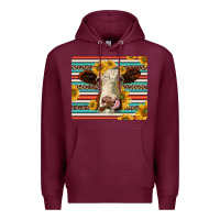 Burgundy serape leopard hereford cattle mousepad Premium Hoodie - Jasminsmagicworld