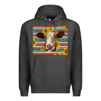Charcoal Heather serape leopard hereford cattle mousepad Premium Hoodie - Jasminsmagicworld