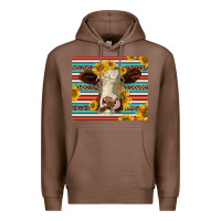 Chestnut serape leopard hereford cattle mousepad Premium Hoodie - Jasminsmagicworld
