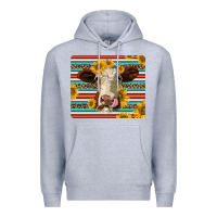 Heather Grey serape leopard hereford cattle mousepad Premium Hoodie - Jasminsmagicworld