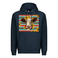 Navy serape leopard hereford cattle mousepad Premium Hoodie - Jasminsmagicworld