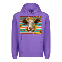 Purple serape leopard hereford cattle mousepad Premium Hoodie - Jasminsmagicworld