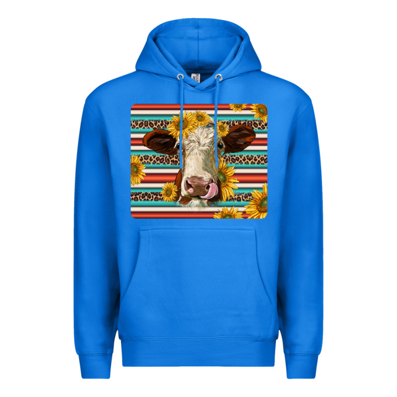 Serape Leopard Hereford Cattle Mousepad Premium Hoodie by Jasminsmagicworld | Teevron