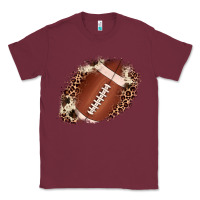 Burgundy football cowhide leopard patch Classic Tee - JahusDesignShop