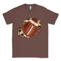 Chestnut football cowhide leopard patch Classic Tee - JahusDesignShop