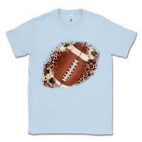 Dusty Blue football cowhide leopard patch Classic Tee - JahusDesignShop
