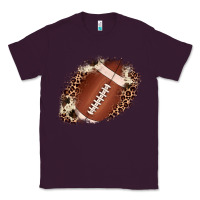 Plum football cowhide leopard patch Classic Tee - JahusDesignShop