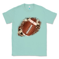 Seafoam football cowhide leopard patch Classic Tee - JahusDesignShop