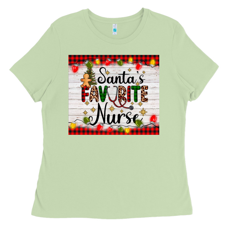 Santa's Favorite Nurse Ladies Tee by AdoDesignShop | Teevron