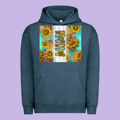 Western Mother's Day Mimi With Turquoise And Sunflowers And Leopard Tu Urban Hoodie Designed By Tumblerdesignbyshophia