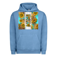 Pigment Pebble Blue western mother's day mimi with turquoise and sunflowers and leopard tu Urban Hoodie - TumblerDesignByShophia