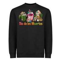 Black mexican día de los muertos coffee cups Heavyweight Sweatshirt - FaDigitalArtStudio