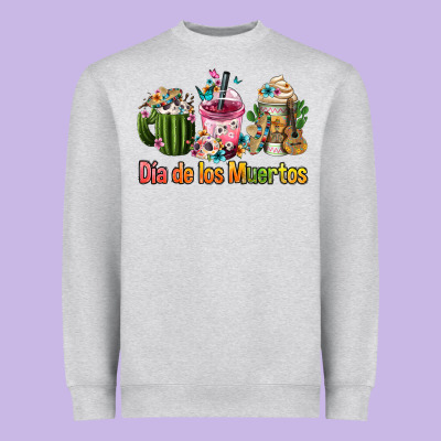Mexican Día De Los Muertos Coffee Cups Heavyweight Sweatshirt Designed By Fadigitalartstudio