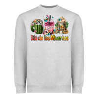 Heather Grey mexican día de los muertos coffee cups Heavyweight Sweatshirt - FaDigitalArtStudio