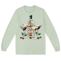 Matcha martini glasses and martini bottle Long Sleeve Tee - AdoDesignShop