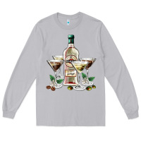 Moon Dust martini glasses and martini bottle Long Sleeve Tee - AdoDesignShop