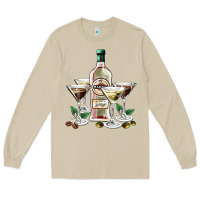 Mushroom martini glasses and martini bottle Long Sleeve Tee - AdoDesignShop