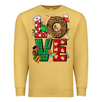 Antique Gold Love Nurse Christmas Premium Sweatshirt - NancyCooperArtShop