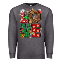 Charcoal Heather Love Nurse Christmas Premium Sweatshirt - NancyCooperArtShop