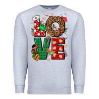 Heather Grey Love Nurse Christmas Premium Sweatshirt - NancyCooperArtShop
