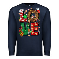 Navy Love Nurse Christmas Premium Sweatshirt - NancyCooperArtShop
