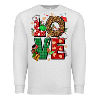 Oatmeal Heather Love Nurse Christmas Premium Sweatshirt - NancyCooperArtShop