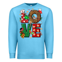 Ocean Blue Love Nurse Christmas Premium Sweatshirt - NancyCooperArtShop