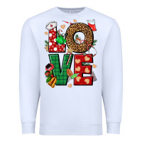 White Love Nurse Christmas Premium Sweatshirt - NancyCooperArtShop