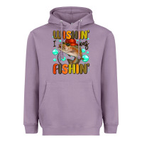 Lavender wishing i was fishing Heavyweight Hoodie - MaliasSmallBusiness