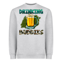 Heather Grey drinking buddies with beer Heavyweight Sweatshirt - HRA Design Shop
