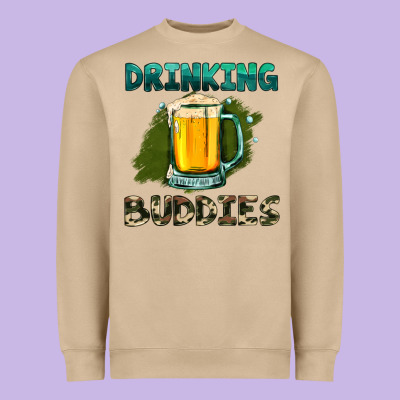 Drinking Buddies With Beer Heavyweight Sweatshirt Designed By Hra Design Shop