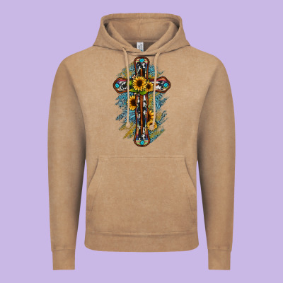Cross Vintage Hoodie Designed By Jahusdesignshop