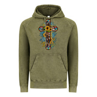 Vintage Olive cross Vintage Hoodie - JahusDesignShop