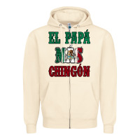 Sandshell El Papa Mas Chingon Mexican Flag Zipper Hoodie - Jasminsmagicworld
