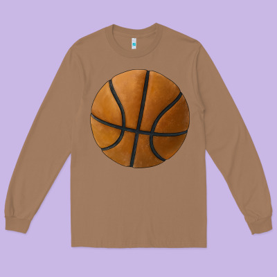 Basketball Ball Long Sleeve Tee Designed By Jahusdesignshop