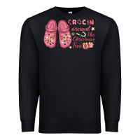 Black Pink Christmas crocin' around the Christmas tree Premium Sweatshirt - NancyCooperArtShop