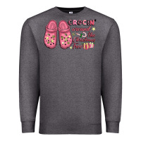 Pink Christmas Crocin' Around The Christmas Tree Premium Sweatshirt | Teevron