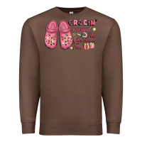 Chestnut Pink Christmas crocin' around the Christmas tree Premium Sweatshirt - NancyCooperArtShop