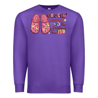 Purple Pink Christmas crocin' around the Christmas tree Premium Sweatshirt - NancyCooperArtShop