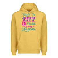 Antique Gold made in 1977, 45 years of being awesome Premium Hoodie - Jasminsmagicworld